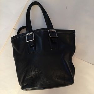 Black leather *COACH* purse authentic bucket style